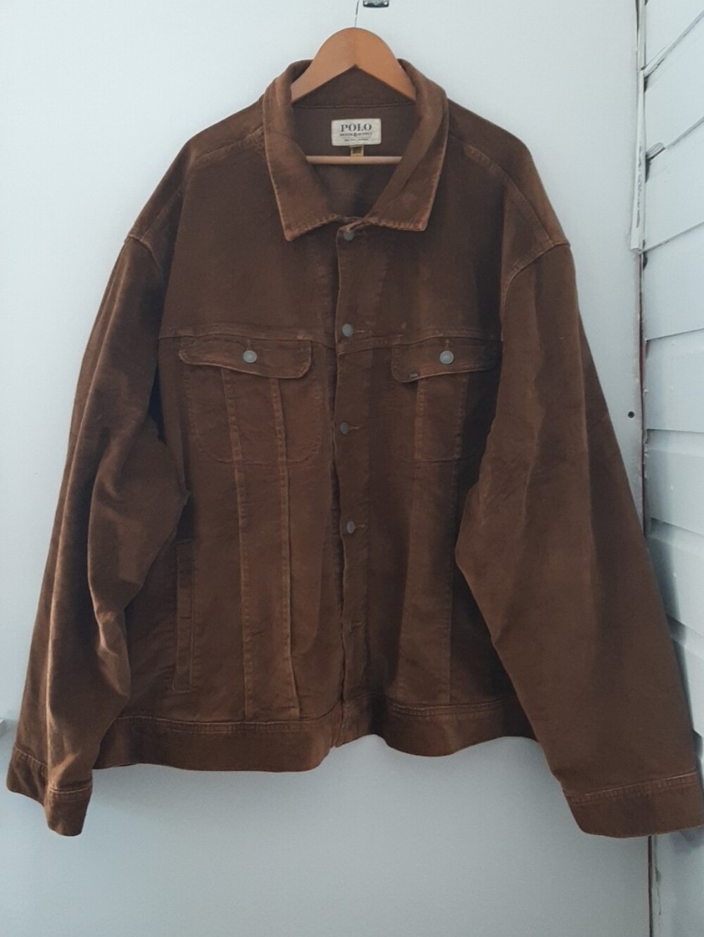 Polo Ralph Lauren Denim & Supply Corduroy Trucker Jacket Brown 5XB 5XL Vintage